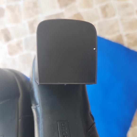 NWOT Liz Claiborne Classic Black Ankle Booties with Chunky Heel - Picture 7 of 8